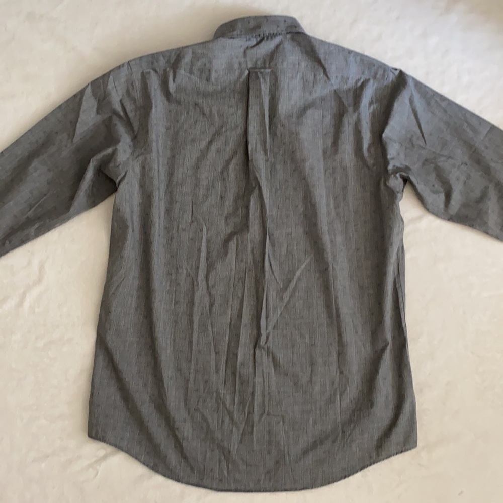 Allen Edmonds | Plaid Wrinkle Free Cotton Button Down Shirt Gray/Grey (L) - Picture 13 of 16